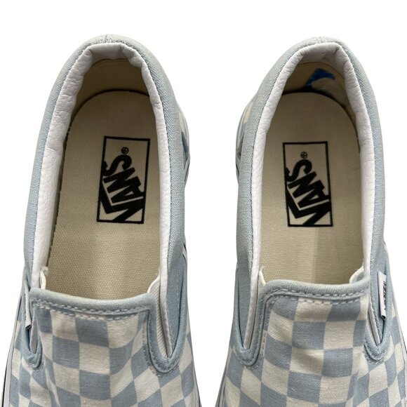 Vans Sky Blue White Checkerboard Classic Skater Slip-On Shoes Mens 7.5  Womens 9 - Picture 5 of 9